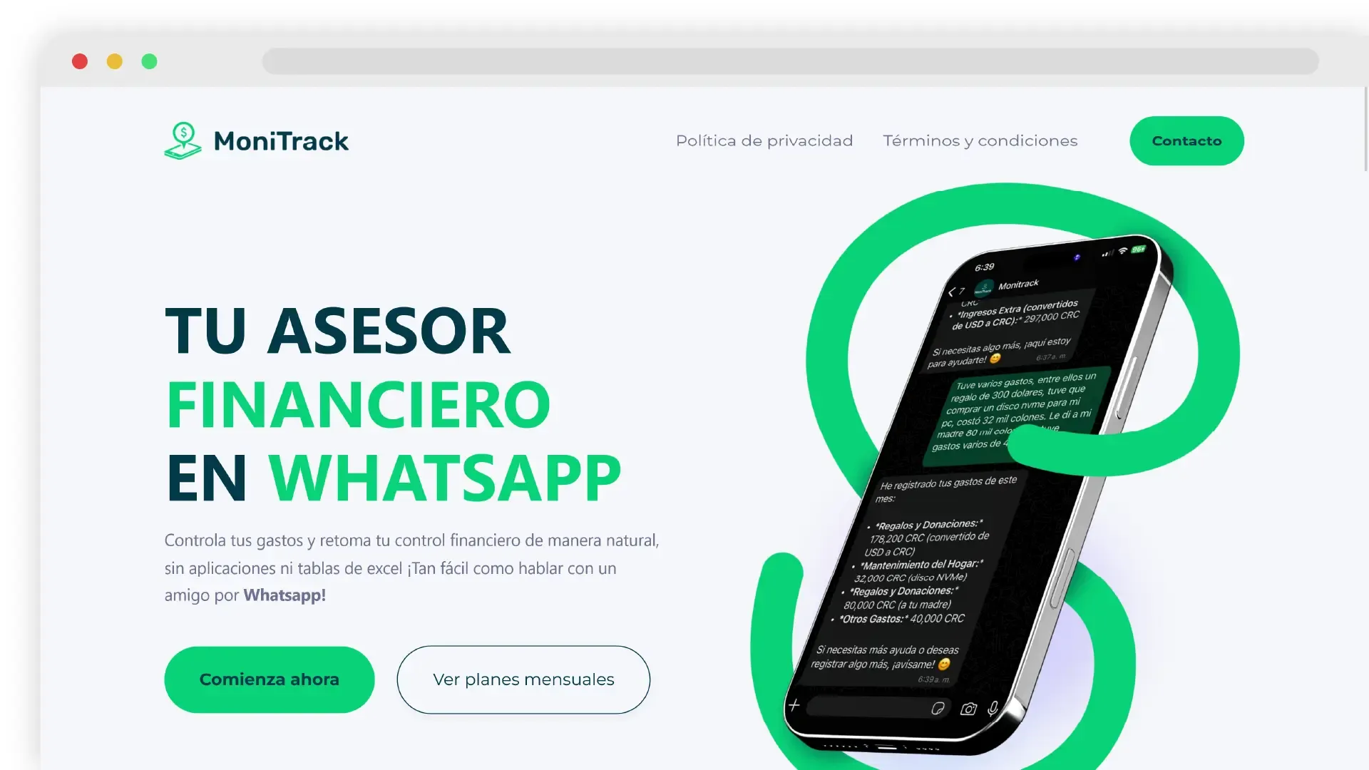 Vista previa de Monitrack